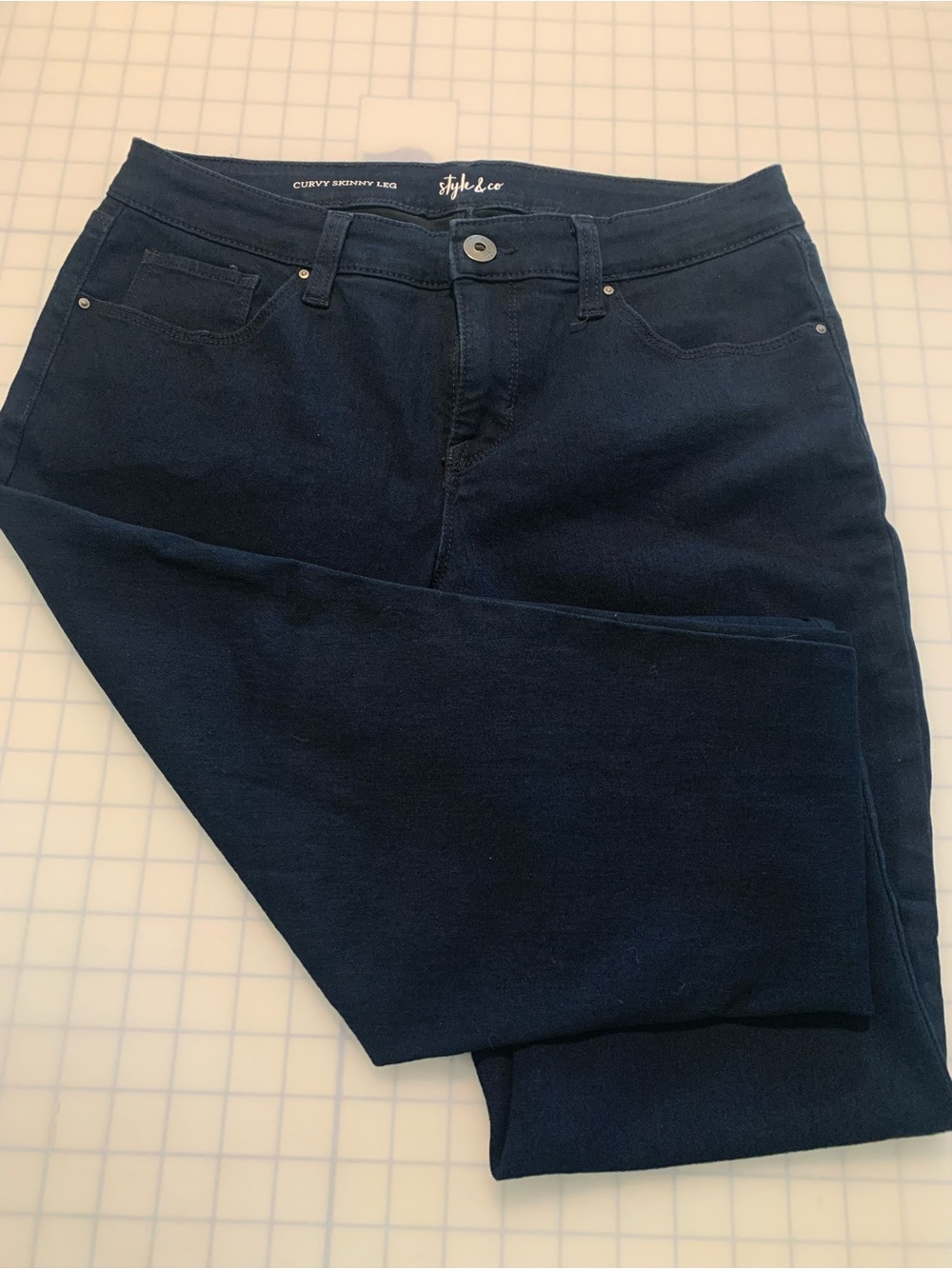 Style & Co. Skinny Jeans in Dark Blue
